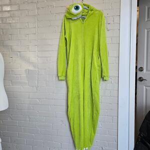 Mike Wazowski Women's L, Green Costume Onesie: Soft, Cozy, Pajamas, Kidcore